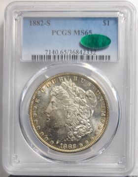 1882 S $1 PCGS MS65  CAC 