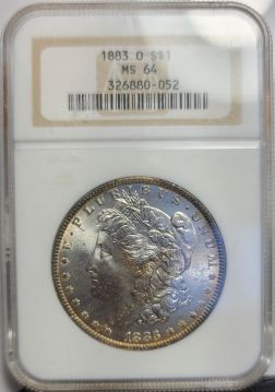 1883 O $1 NGC MS64   