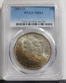 1885-O Morgan $1 PCGS MS63 Toned 