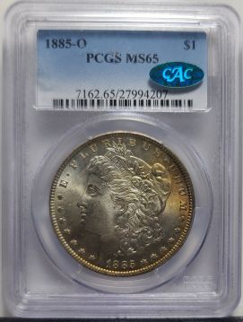 1885-O Morgan $1 PCGS MS65 CAC 