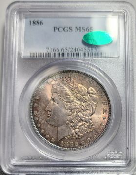 1886  $1 PCGS MS65 TONED CAC 