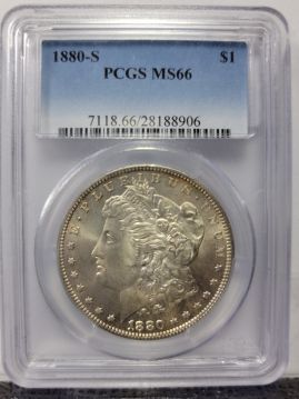 1880 S $1 PCGS MS66   