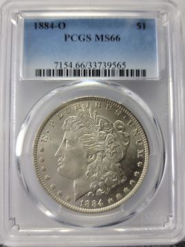 1884 O $1 PCGS MS66   