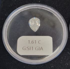 1.61 Carat Pear Natural Diamond G:SI1
