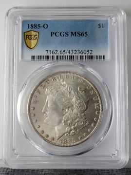 1885-O Morgan $1 PCGS MS65