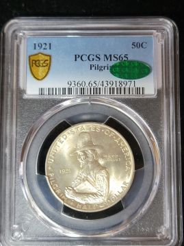 1921  50C PCGS MS65 Pilgrim CAC 43918971