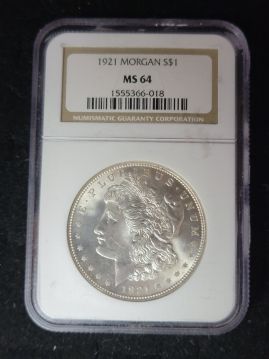 1921  $1 NGC MS64   1555366-018