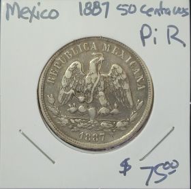 Mexico 1887 50 Centavos PiR