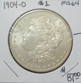 1904-O $1 Morgan Silver Dollar Uncirculated #003