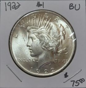 1922 $1 Peace Dollar Uncirculated