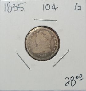 1835 10C Capped Bust Dime Circulated