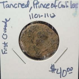 Tancred, Price of Galilee 1101-1112 AD First Crusade Coin #004