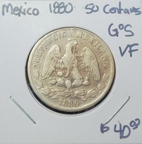 Mexico 1880 50 Centavos GoS