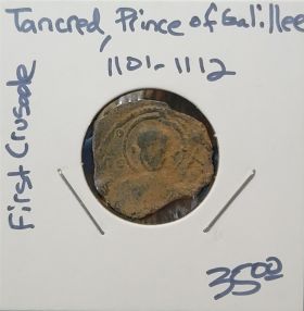 Tancred, Price of Galilee 1101-1112 AD First Crusade Coin #005