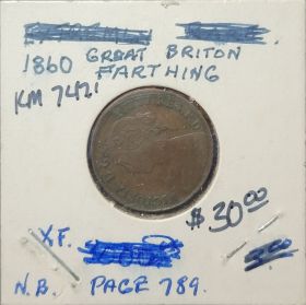 1860 Great Briton Farthing