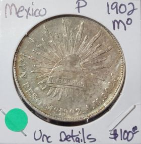 1902 Mexico Peso Uncirculated Details
