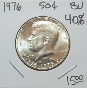 1976 50C John F Kennedy Half Dollar Bicentennial Coin