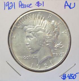 1921 $1 Silver Peace Dollar