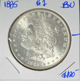 1885 $1 Morgan Silver Dollar Uncirculated #001