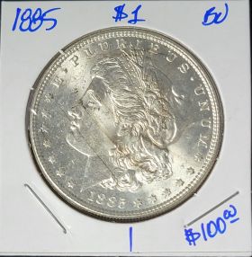 1885 $1 Morgan Silver Dollar Uncirculated
