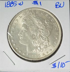 1885-O $1 Morgan Silver Dollar Uncirculated