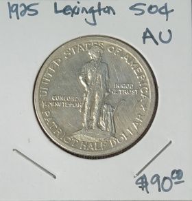 1925 Lexington Commemorative 50C Silver Coin
