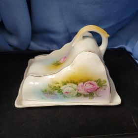 Butter Tray Vintage Floral Made in Germany