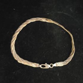 14k Gold Woven 7" Bracelet #024