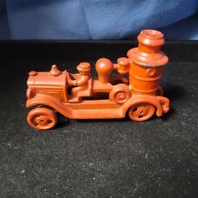 Vintage 1930's Cast Iron JM 213 Steam Fire Pumper Fire Truck Toy