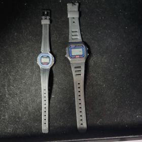 2 Casio Watches 90's Style Black Rubber Mens and Womens