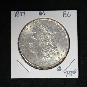 1897 $1 Morgan Silver Dollar BU