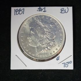 1887 $1 Morgan Silver Dollar BU