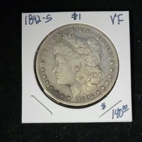 1892-S $1 Morgan Silver Dollar VF