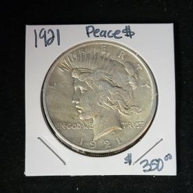 1921 $1 Peace Silver Dollar