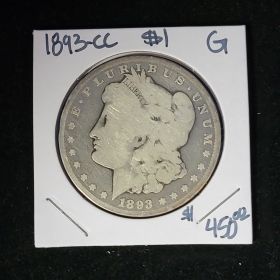 1893-CC $1 Morgan Silver Dollar G