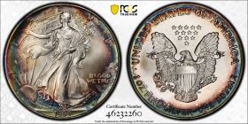 1992 $1 Toned Silver Eagle PCGS MS68 One Dollar Toner 46232260