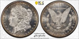 1880-CC MINT ERROR Struck Through Obverse $1 Silver Morgan Dollar PCGS MS63 48036061 VAM 8 8/7 Rev of 79