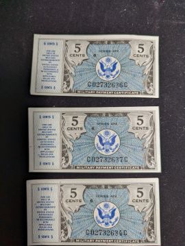 5C Military Payment Certificate Series 472 Uncirculated