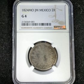 1824MO JM Mexico 2R Coin NGC G4 2136569-001