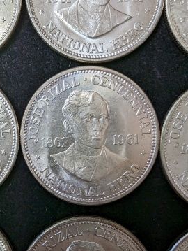 One Silver Coin Philippines Peso 1961