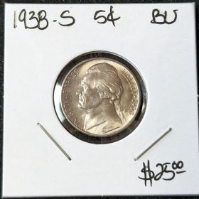 1938-S 5C Nickel Coin BU
