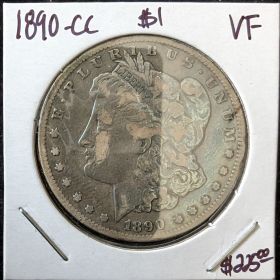1890-CC Morgan Silver Dollar $1 VF