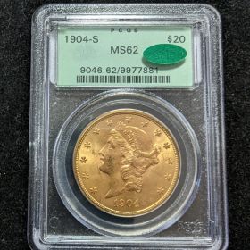1904-S PCGS MS62 CAC $20 Gold 9046.62 9977881