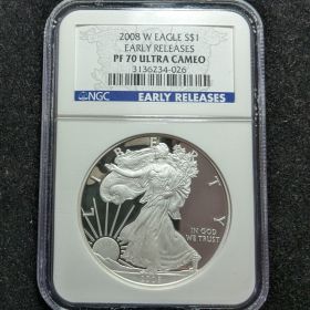 2008 W Silver Eagle $1 NGC PF 70 Ultra Cameo 3136234-026 Early Release