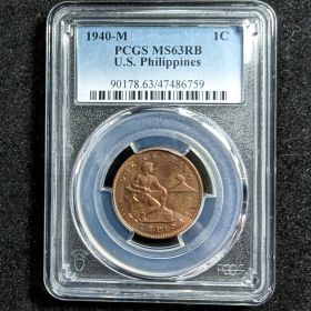 1940-M Centavo PCGS MS63RB US Philippines 1c 90178.63 47486759