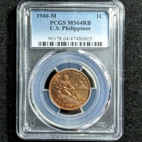 1940-M Centavo PCGS MS64RB US Philippines 1c 90178.64 47486805