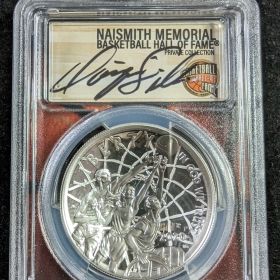 2020-P $1 DOMINIQUE WILKINS Signed PCGS PR70DCAM Basketball Hall of Fame First Day of Issue 39549738