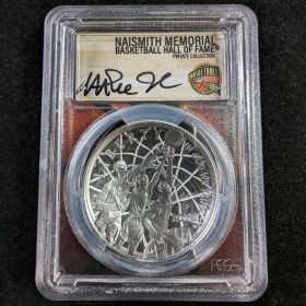 2020-P $1 MAGIC JOHNSON Signed PCGS PR70DCAM Basketball Hall of Fame First Day of Issue 39571107