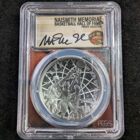 2020-P $1 MAGIC JOHNSON Signed PCGS PR70DCAM Basketball Hall of Fame First Day of Issue 39549706
