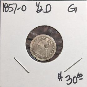 1857 1/2D Half Dime G Details